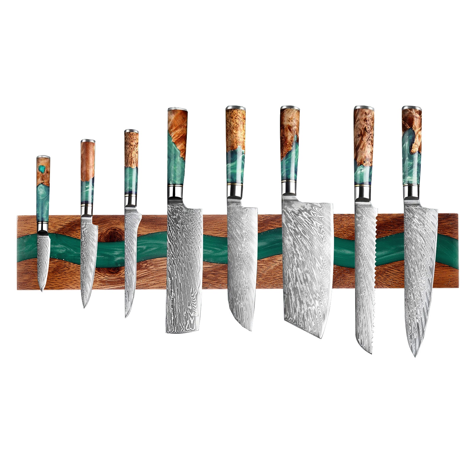 Ocean Resin Magnetic Knife Strip Wall Mounted – Unique Handmade Kitchen Gift