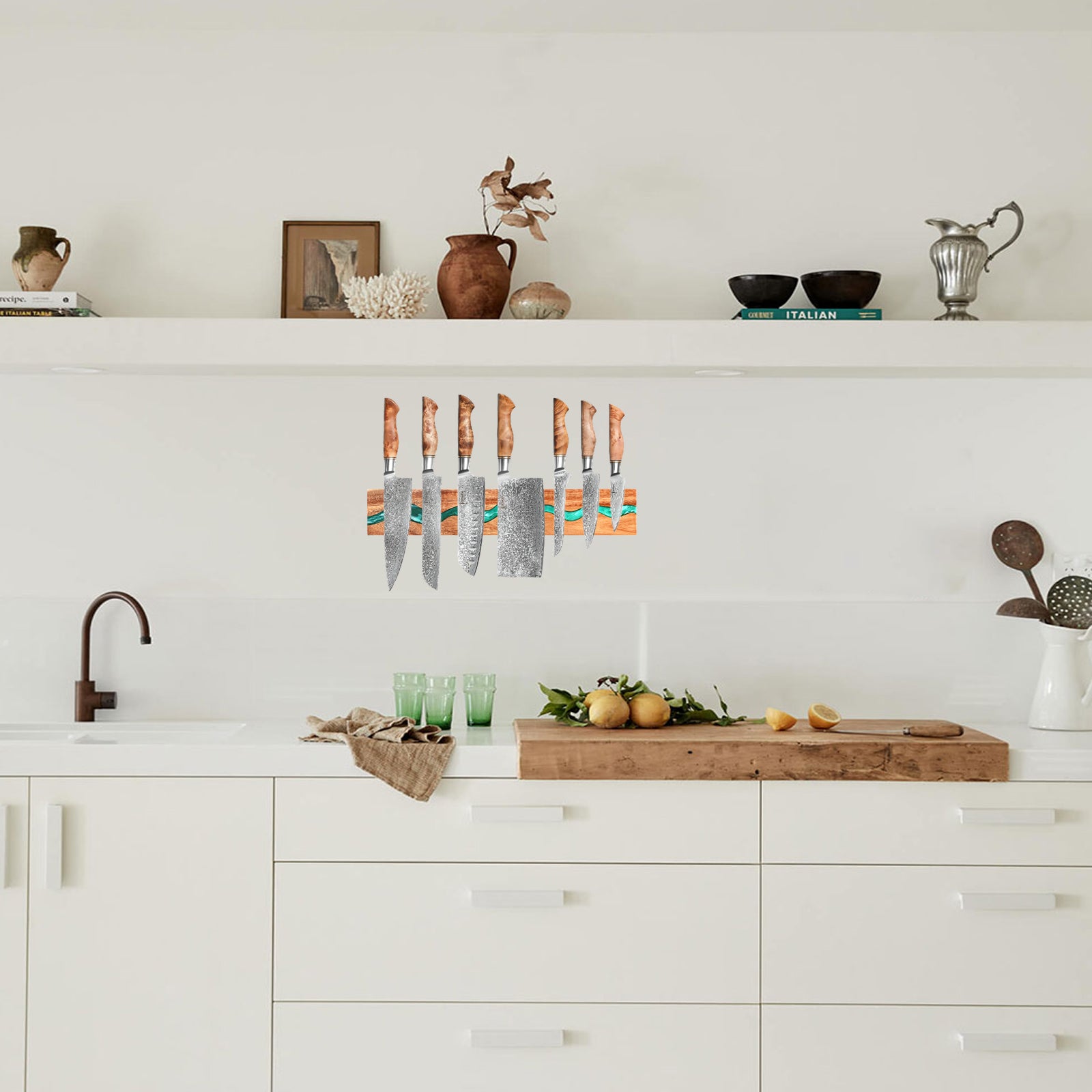 Colorful Resin Magnetic Knife Bar – Housewarming Gift Kitchen Organizer