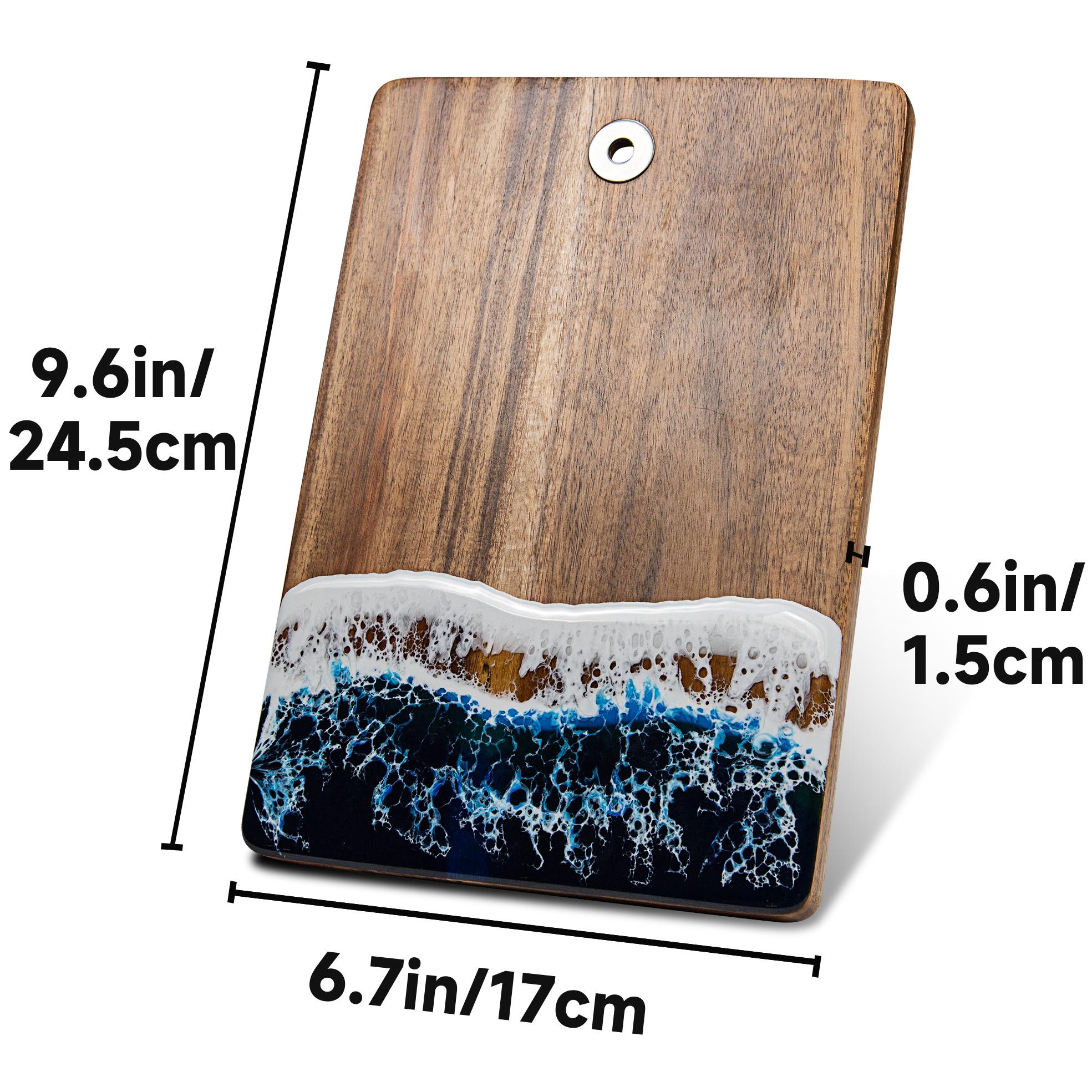 Blue Resin Cutting Board size Chart