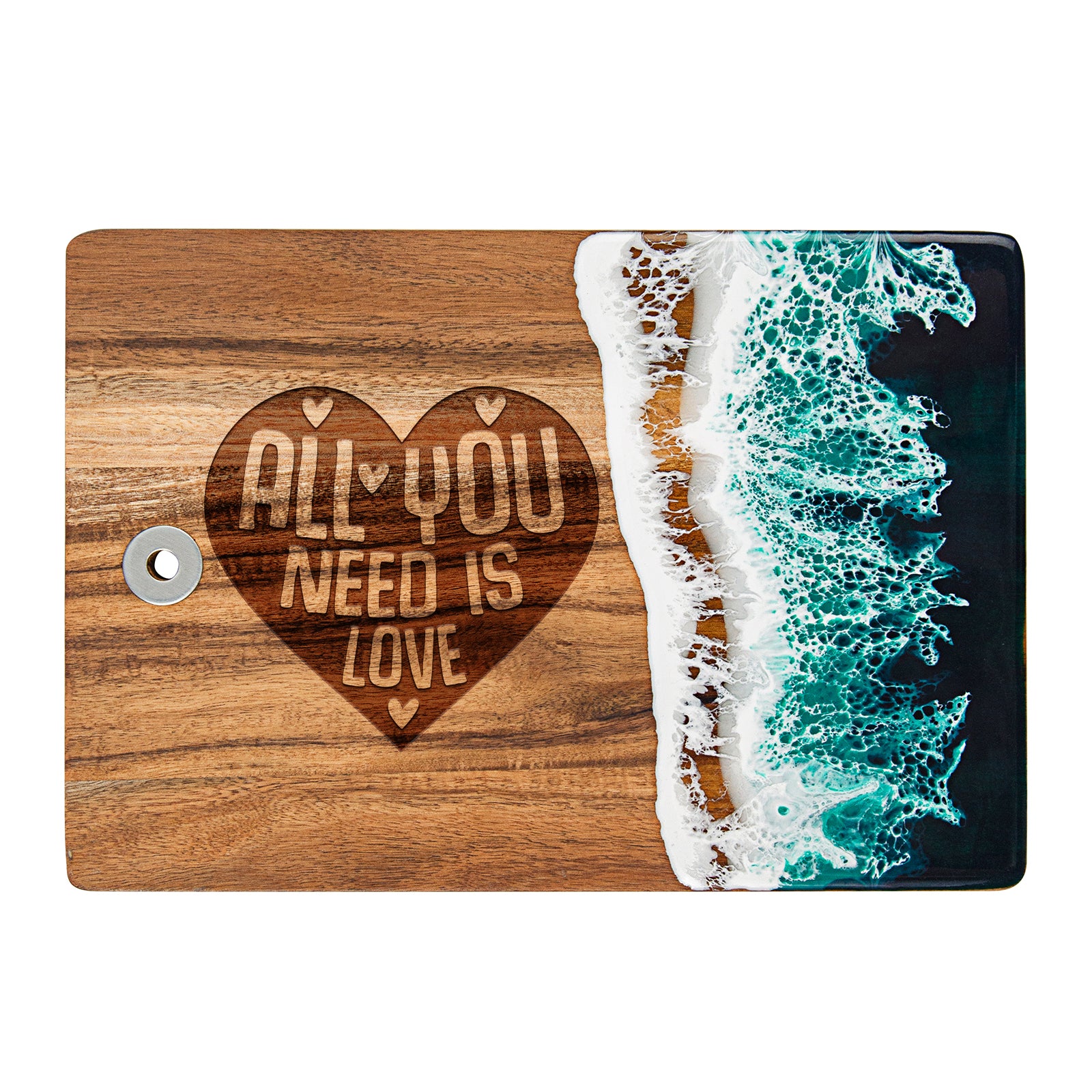 Small resin wave cutting board love quote personalized couples gift idea