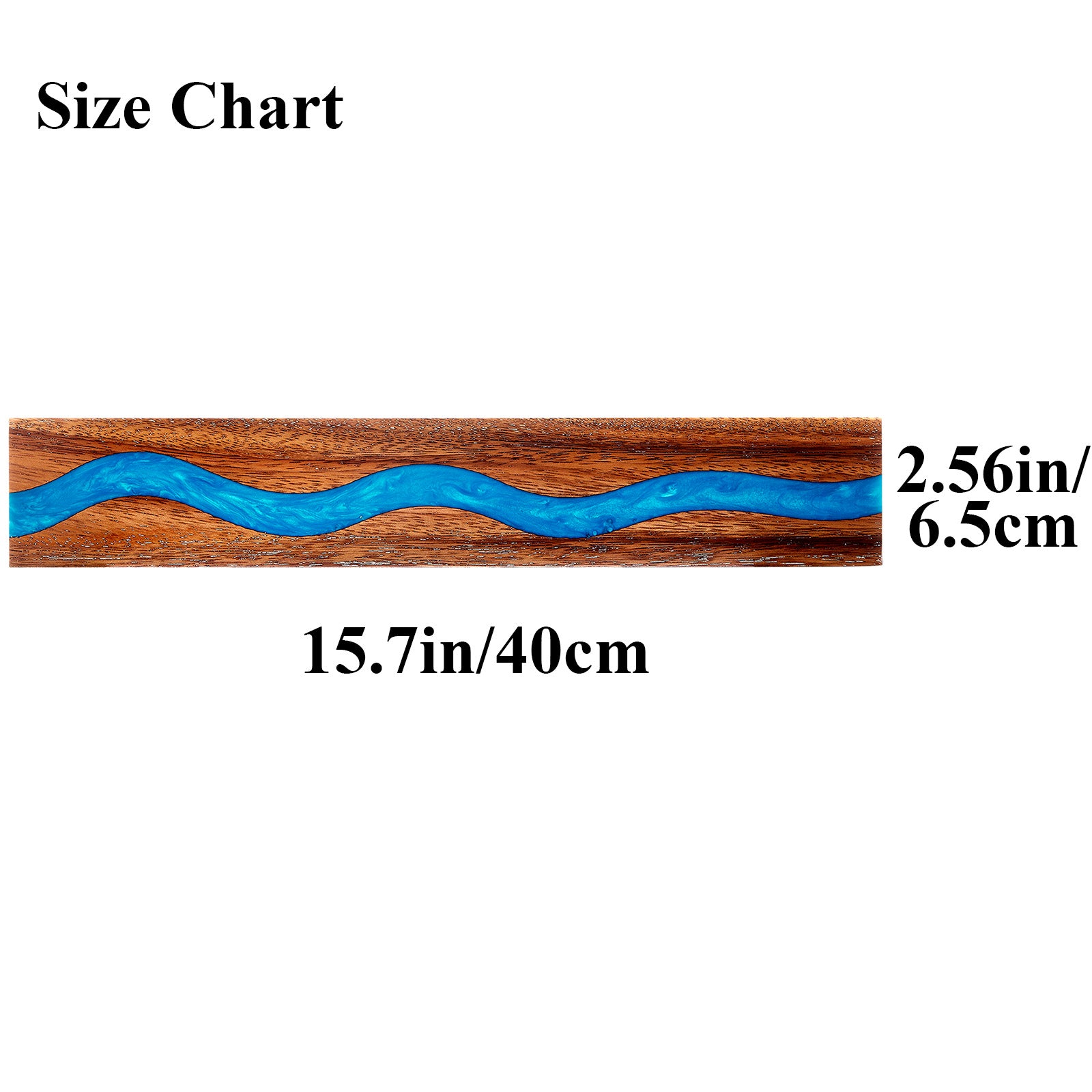 size chart of wood resin magnetic knife holder wall mount