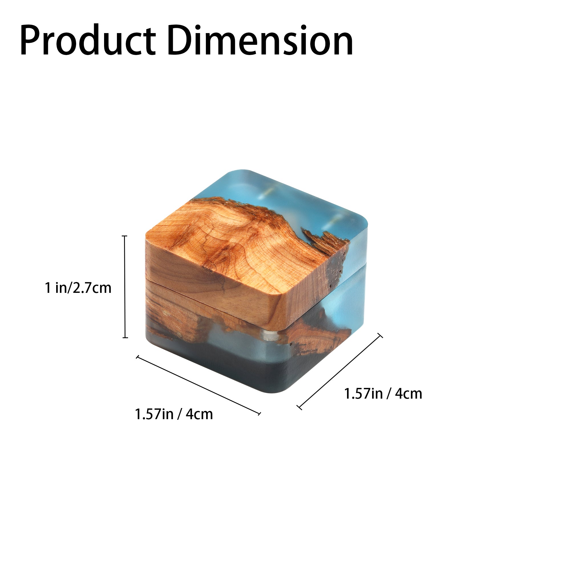 Wood resin guitar pick box presented as a gift for guitar players